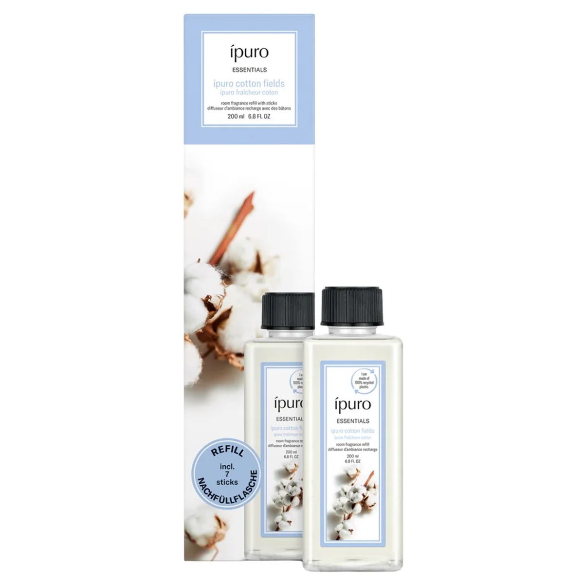 IPuro geurdiffuser navulling cotton fields 200ml