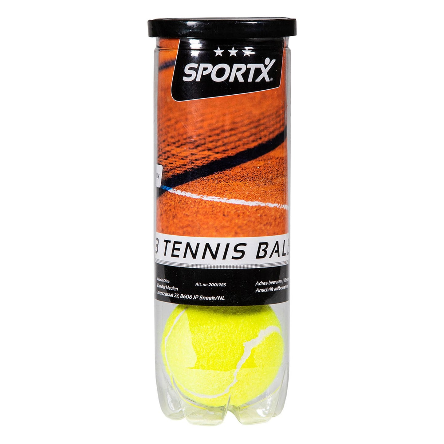 SportX tennisballen in koker, 3st.