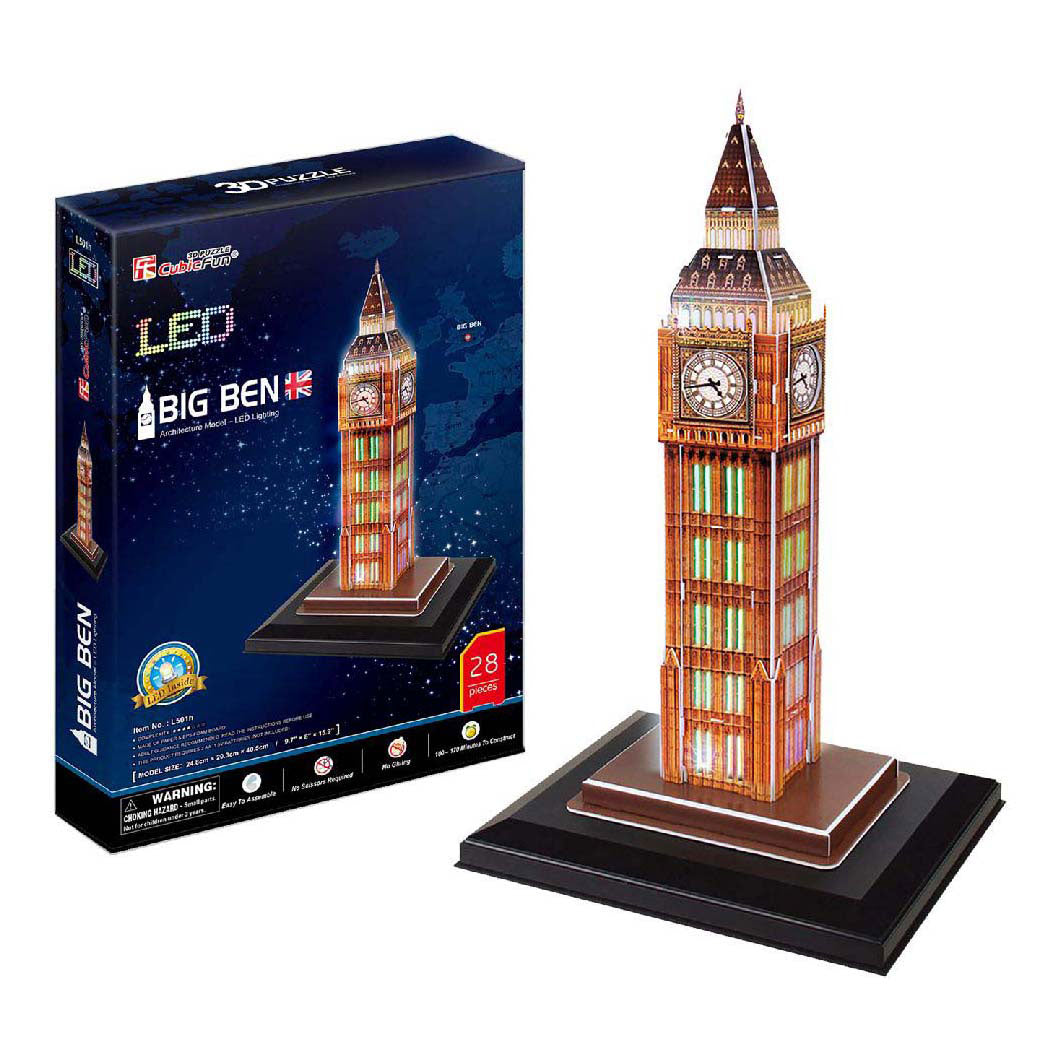Cubic Fun 3d puzzel big ben met led verlichting