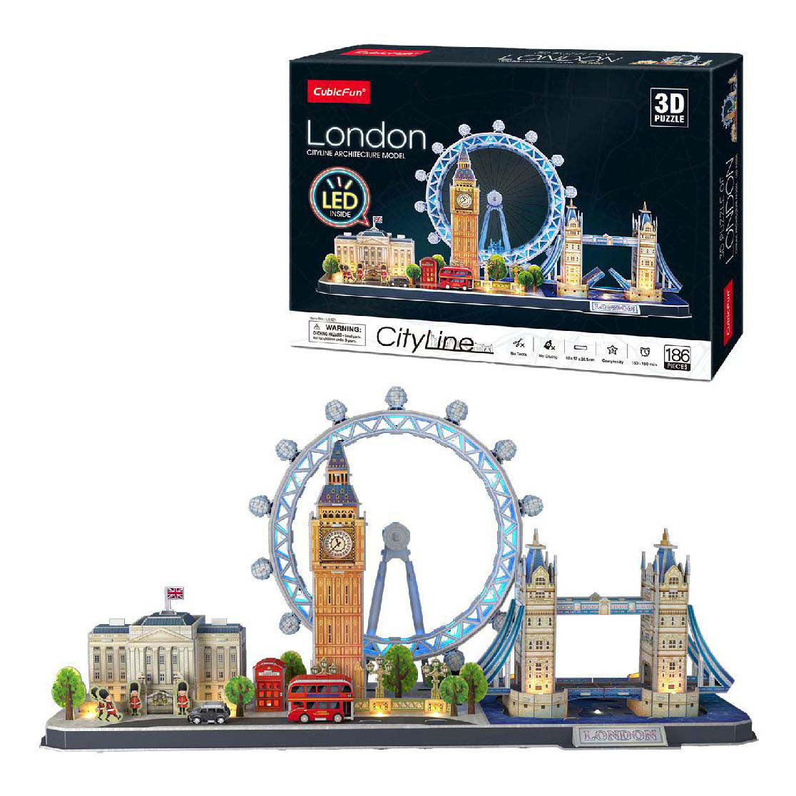 Cubic Fun 3d puzzel city line london led, 107st.