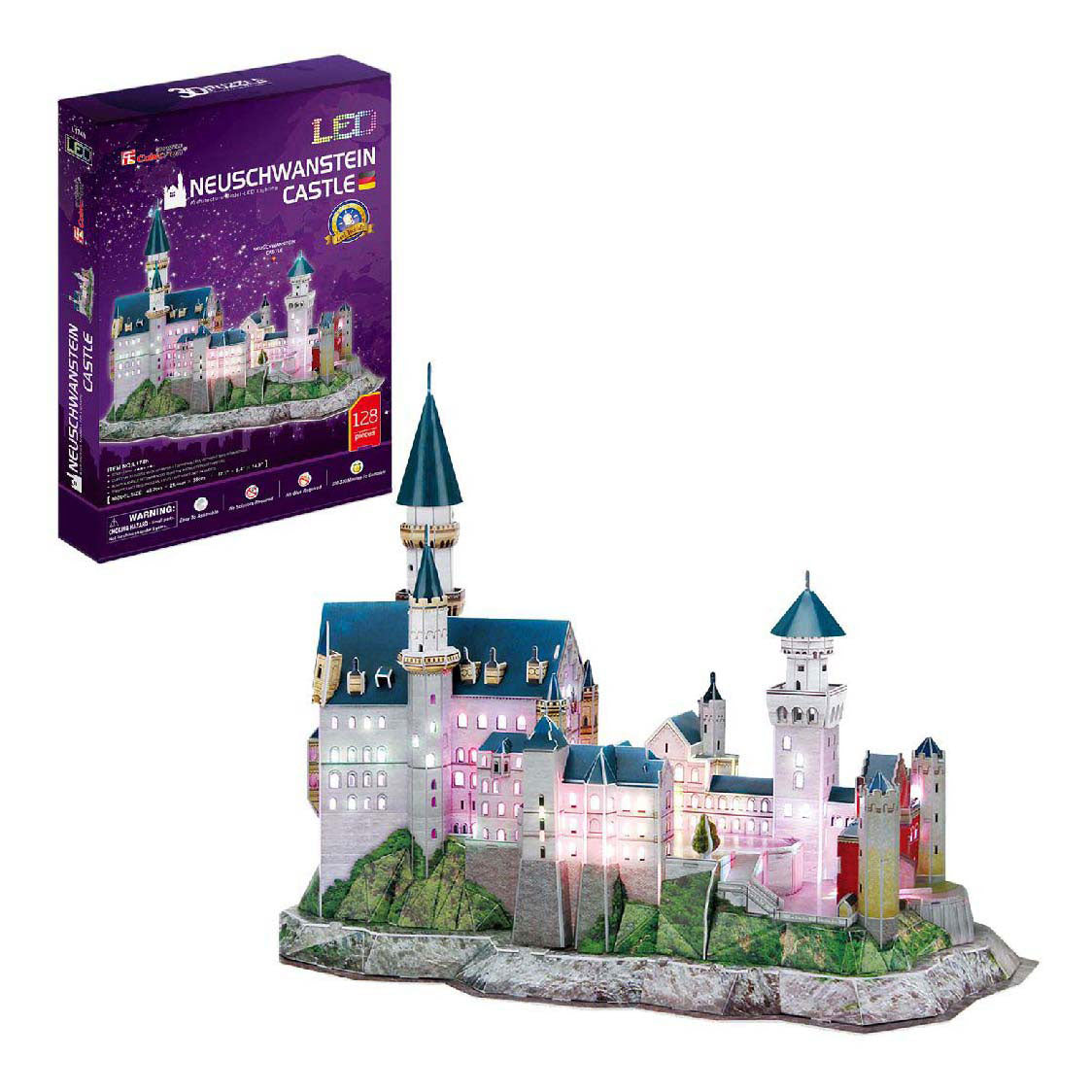 Cubic Fun 3d puzzel neuschwanstein kasteel met led verlichting