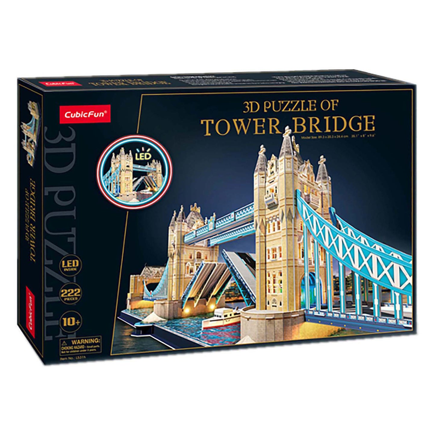 Cubic Fun 3d-puzzel tower bridge - met led-verlichting - vanaf 10 jaar
