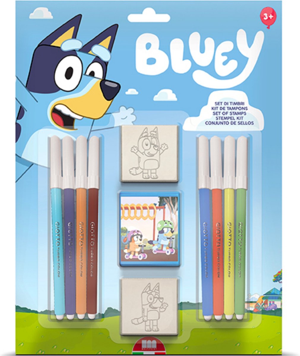 Merkloos Bluey stempelset, 11dlg.