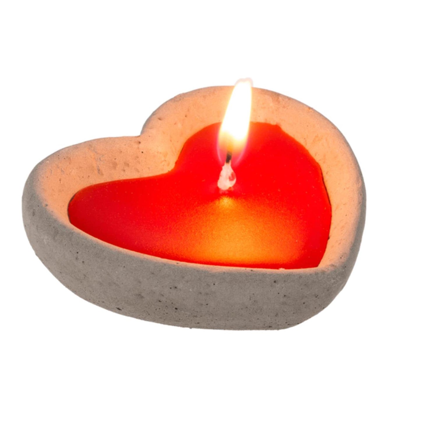 OOTB Hartkaars set van 2 in cementen pot