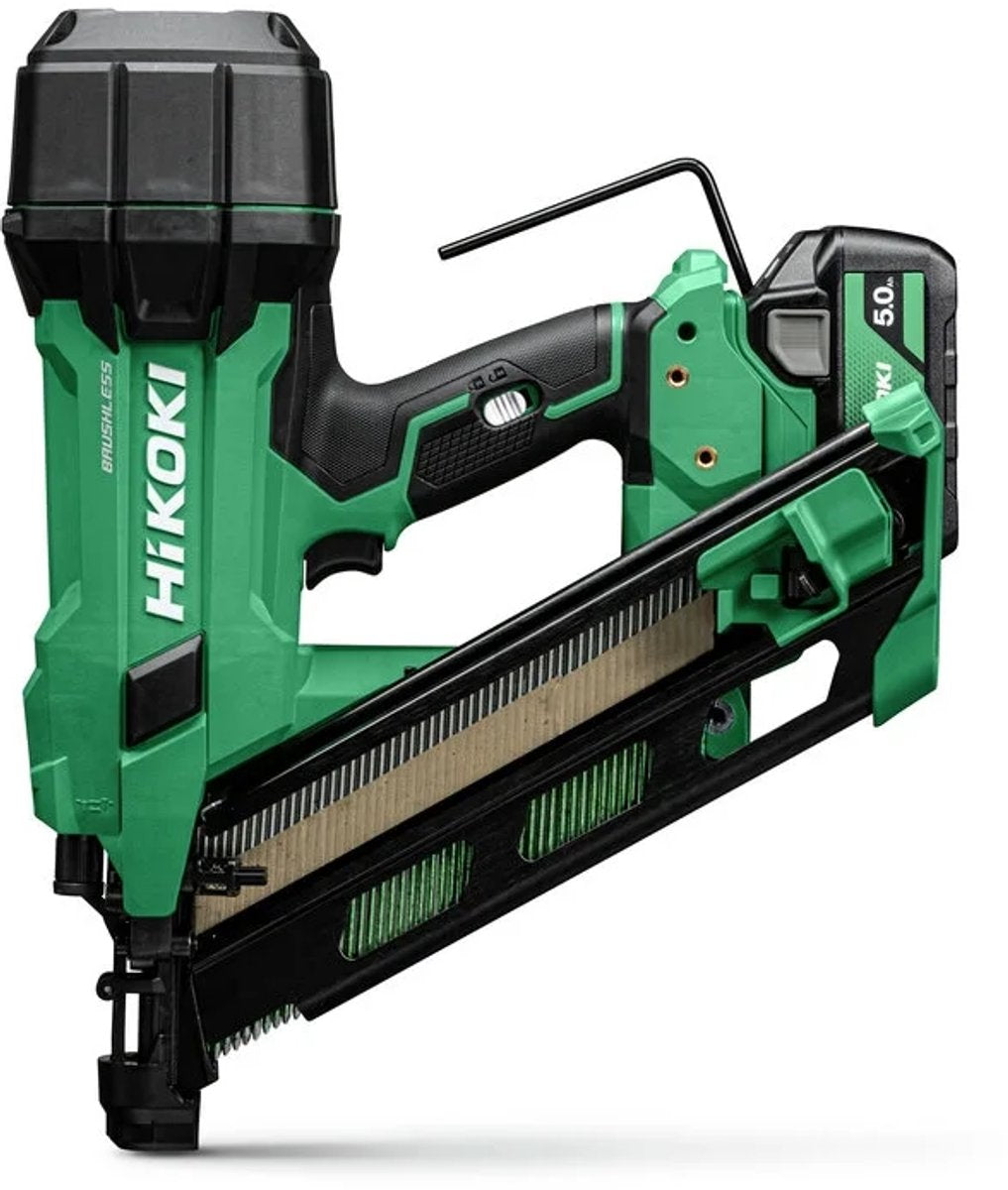 HiKOKI nr1890dcawqz 18v li-ion accu spijkerapparaat set (2x 5,0ah accu) in hsc iv - 50-90mm