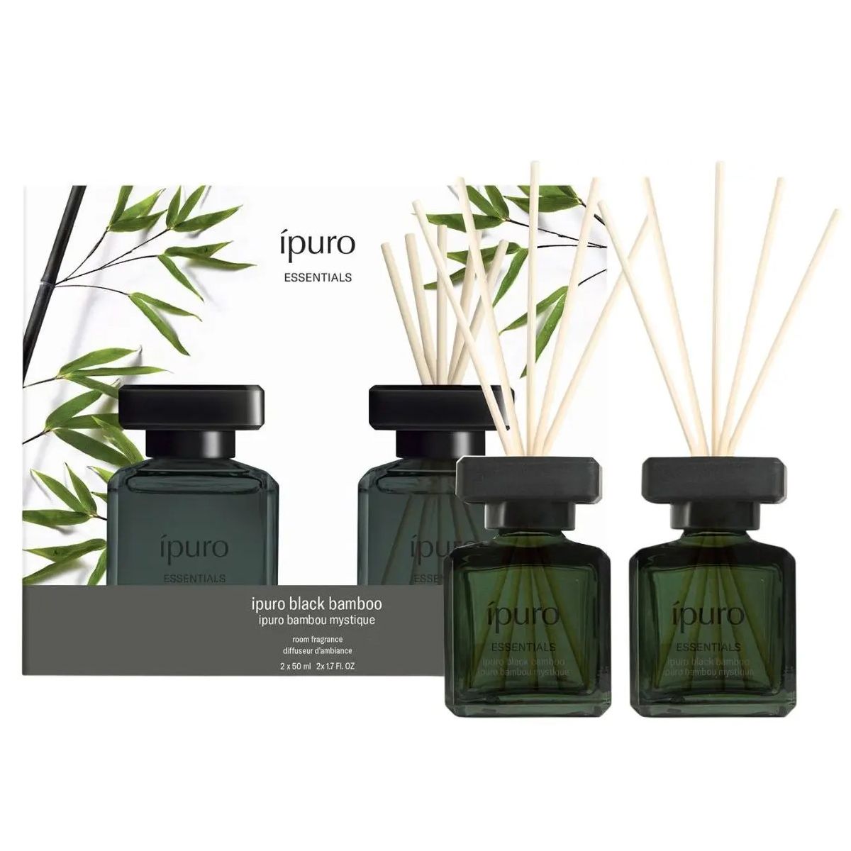 IPuro geurdiffuser black bamboo 2 x 50 ml