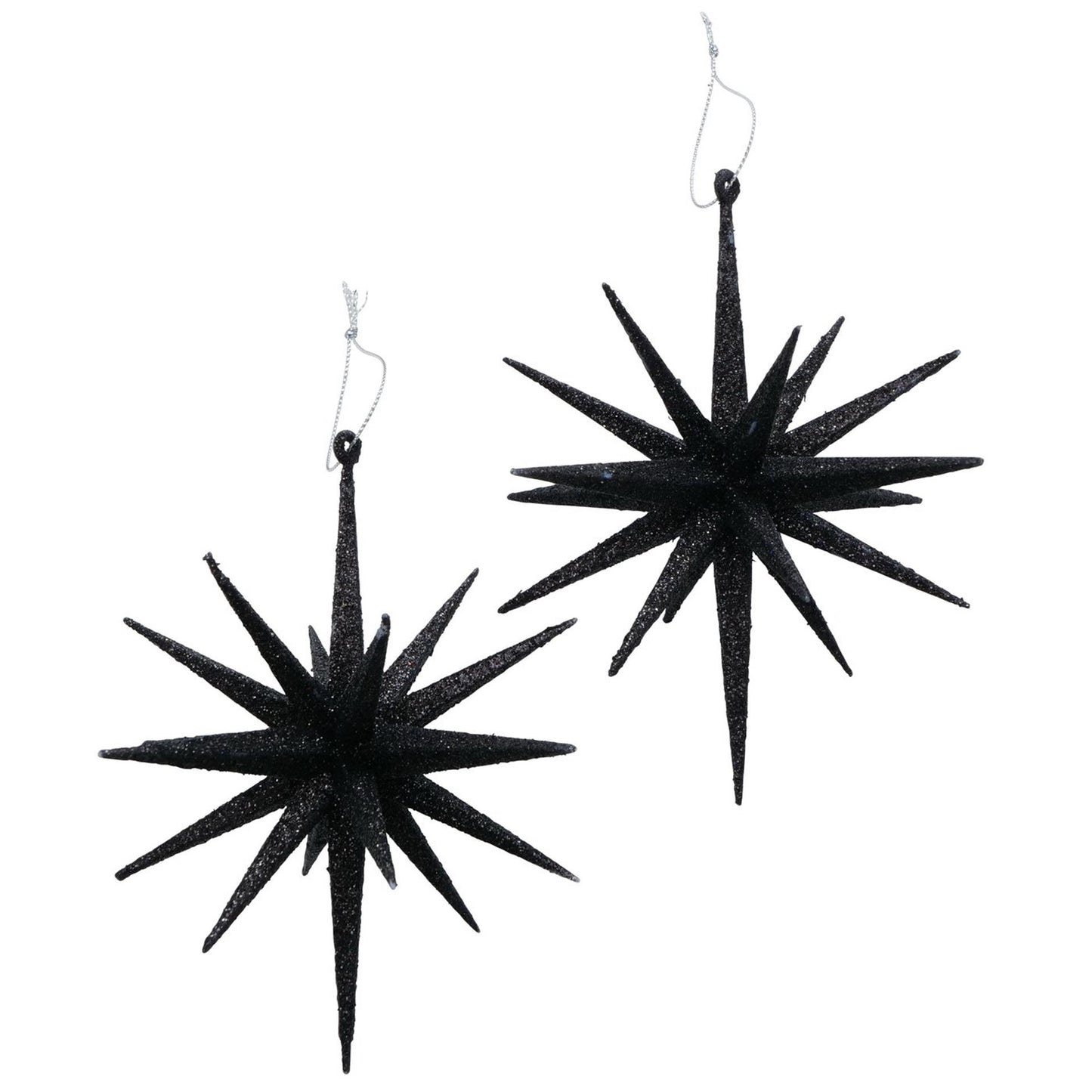 Boltze Home Deco hanger ster h15cm zwart 2-delig