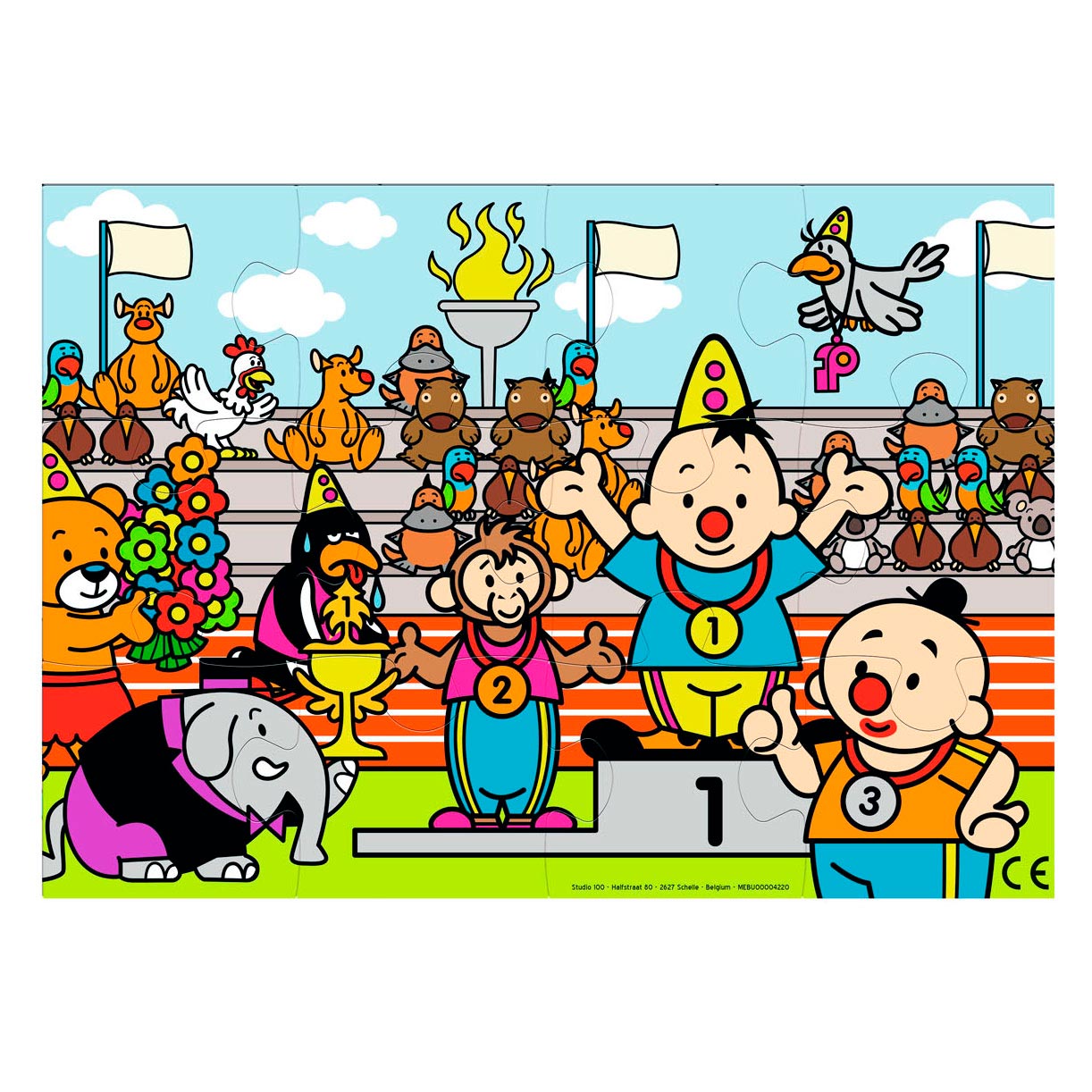 Studio 100 Bumba puzzel atleet, 12st.
