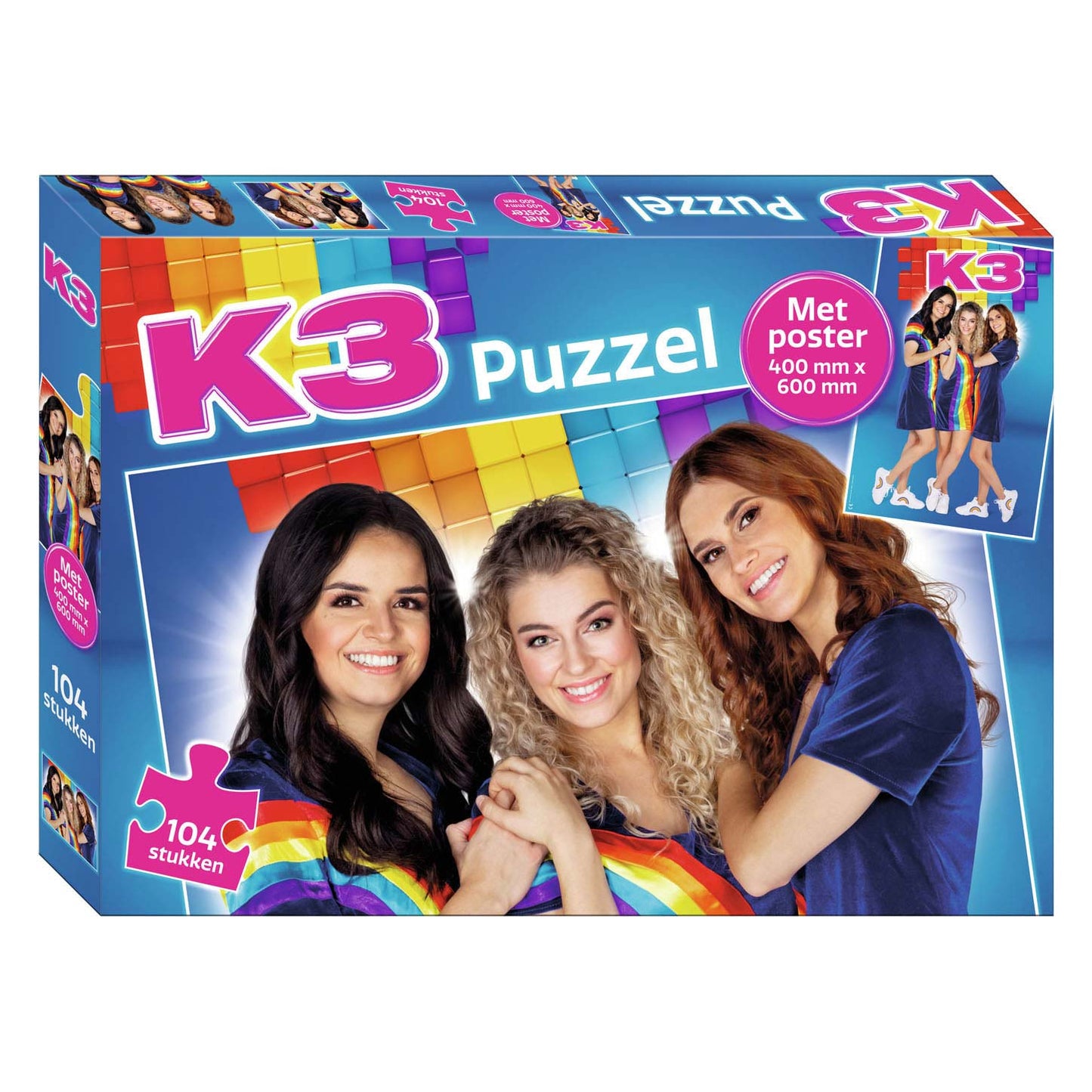K3 puzzel met poster, 104st.