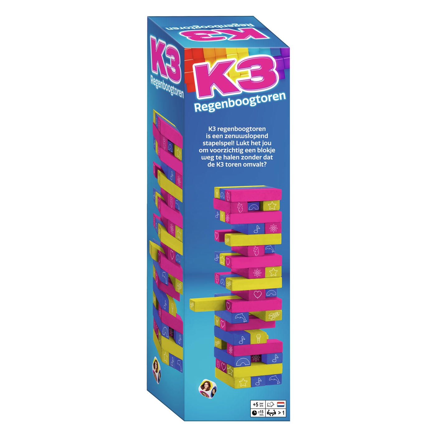 K3 Regenboogtoren stapel en balansspel
