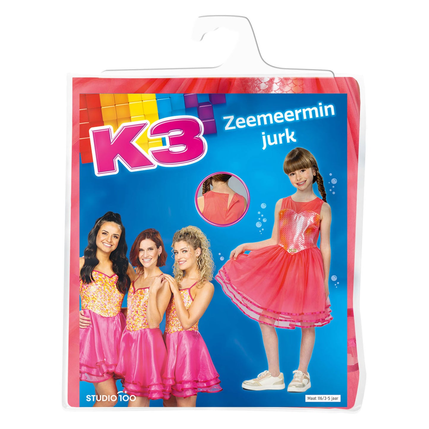 K3 verkleedjurk - zeemeermin jurk, 3-5 jaar