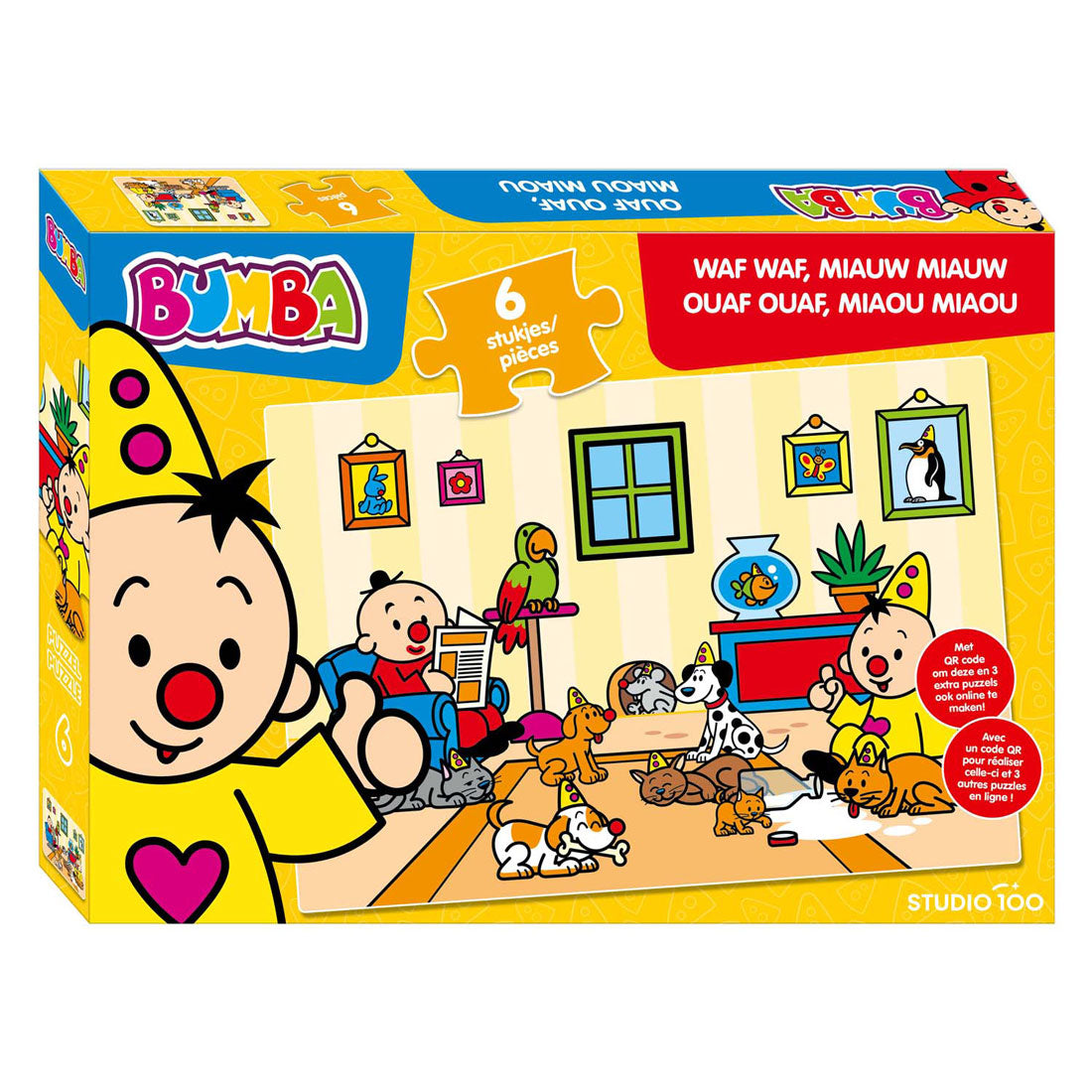 Studio 100 Bumba puzzel waf waf miauw miauw - 6st.