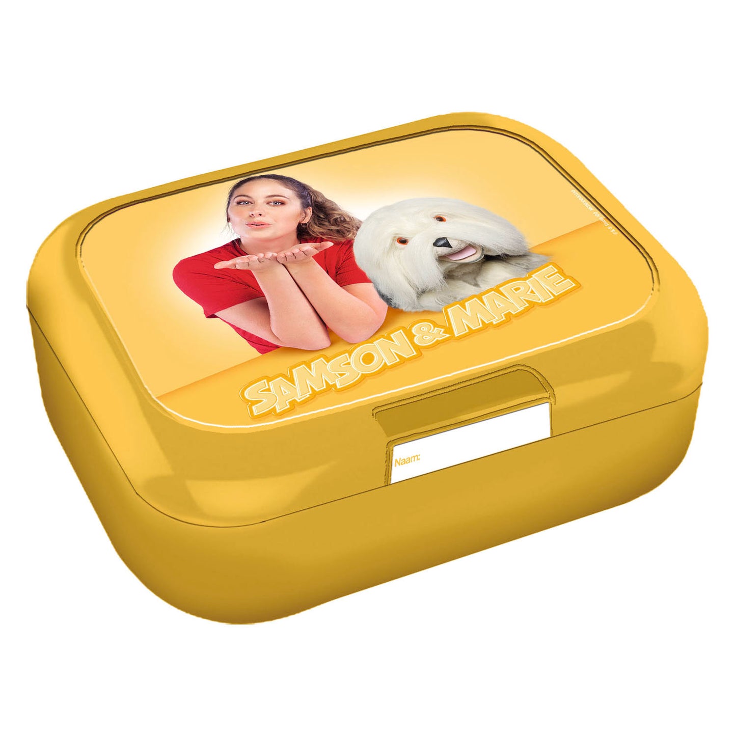 Studio 100 Samson marie broodtrommel met naamlabel - 15x12cm