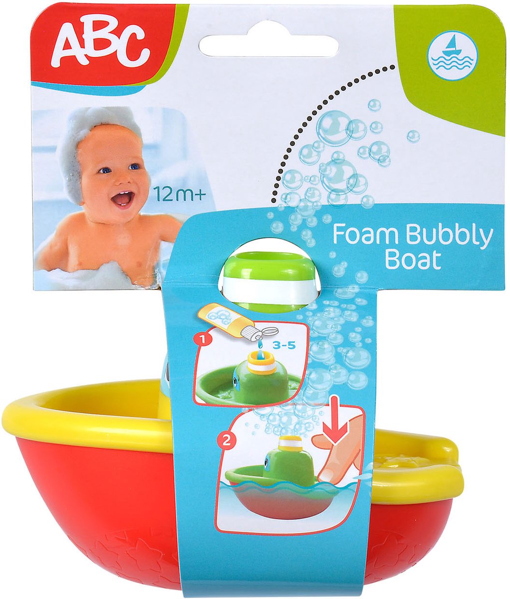 ABC Bubbel badbootje speelgoed voor in bad - kleurrijk badspeelgoed.