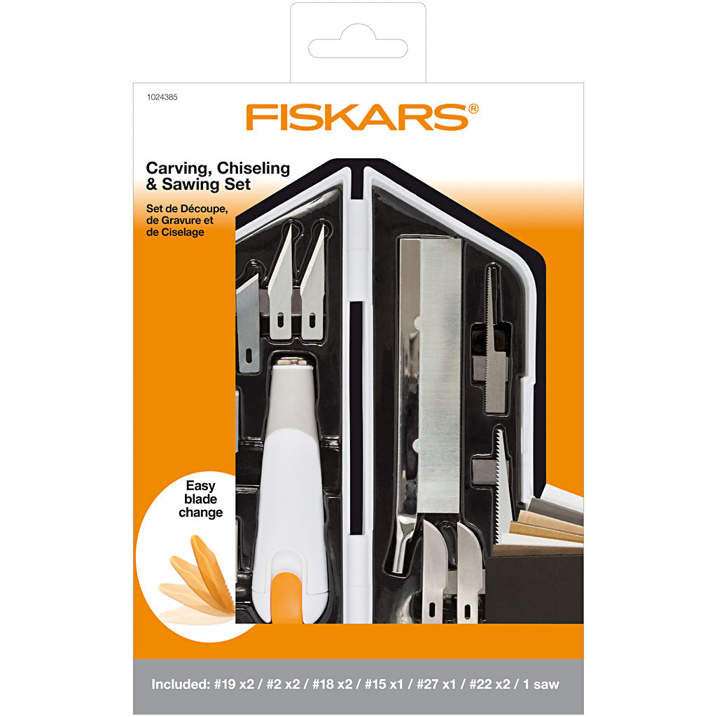 Fiskars Https: www.cchobby.nl -mes-beitel-en-zaagset-l-15-cm-b-3-cm-1-set