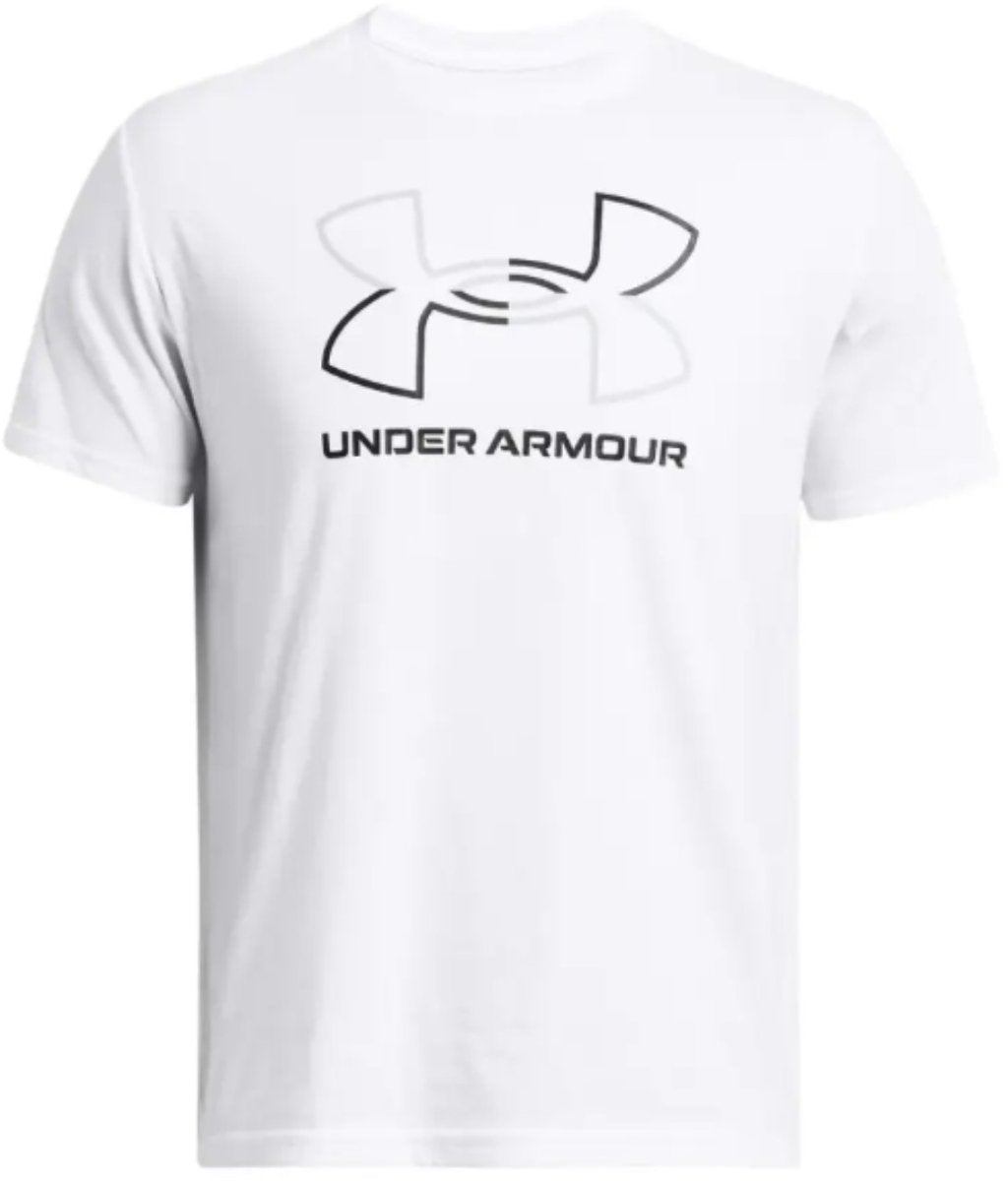 Under Armour ua gl foundation update ss-wht heren sportshirt - wit - mod grijs - zwart