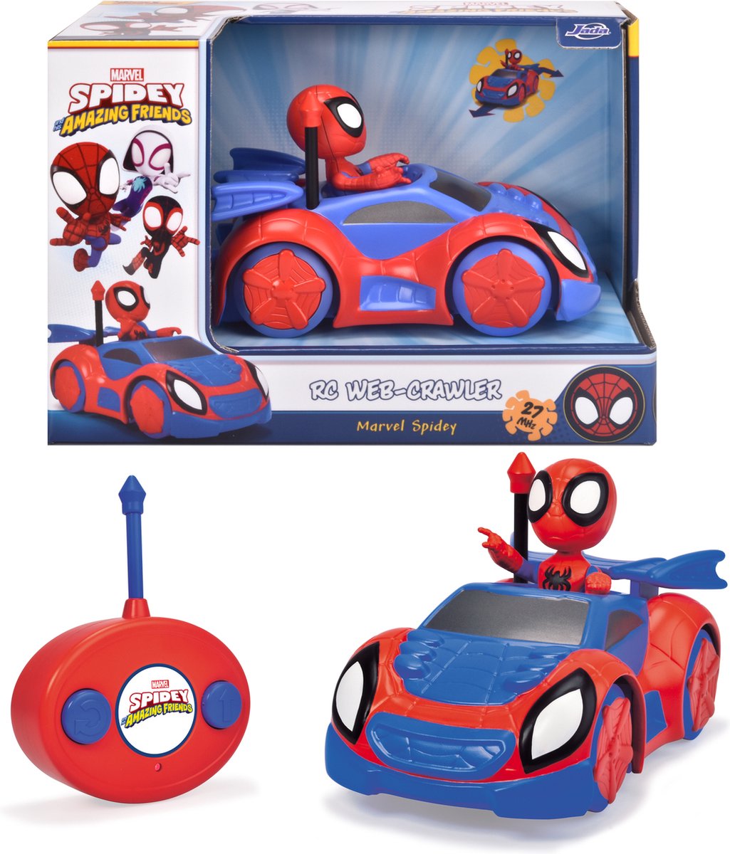 Dickie Jada toys - rc spiderman spidey web crawler - bestuurbare auto