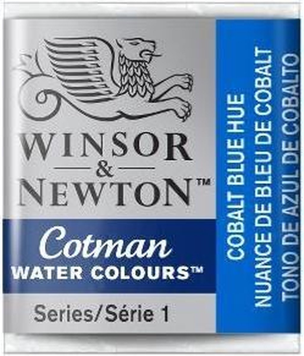 Winsor Newton W n cotman aquarelverf half napje cobalt blue hue