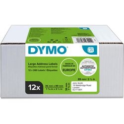 Adreslabel Dymo groot 99012 mat wit