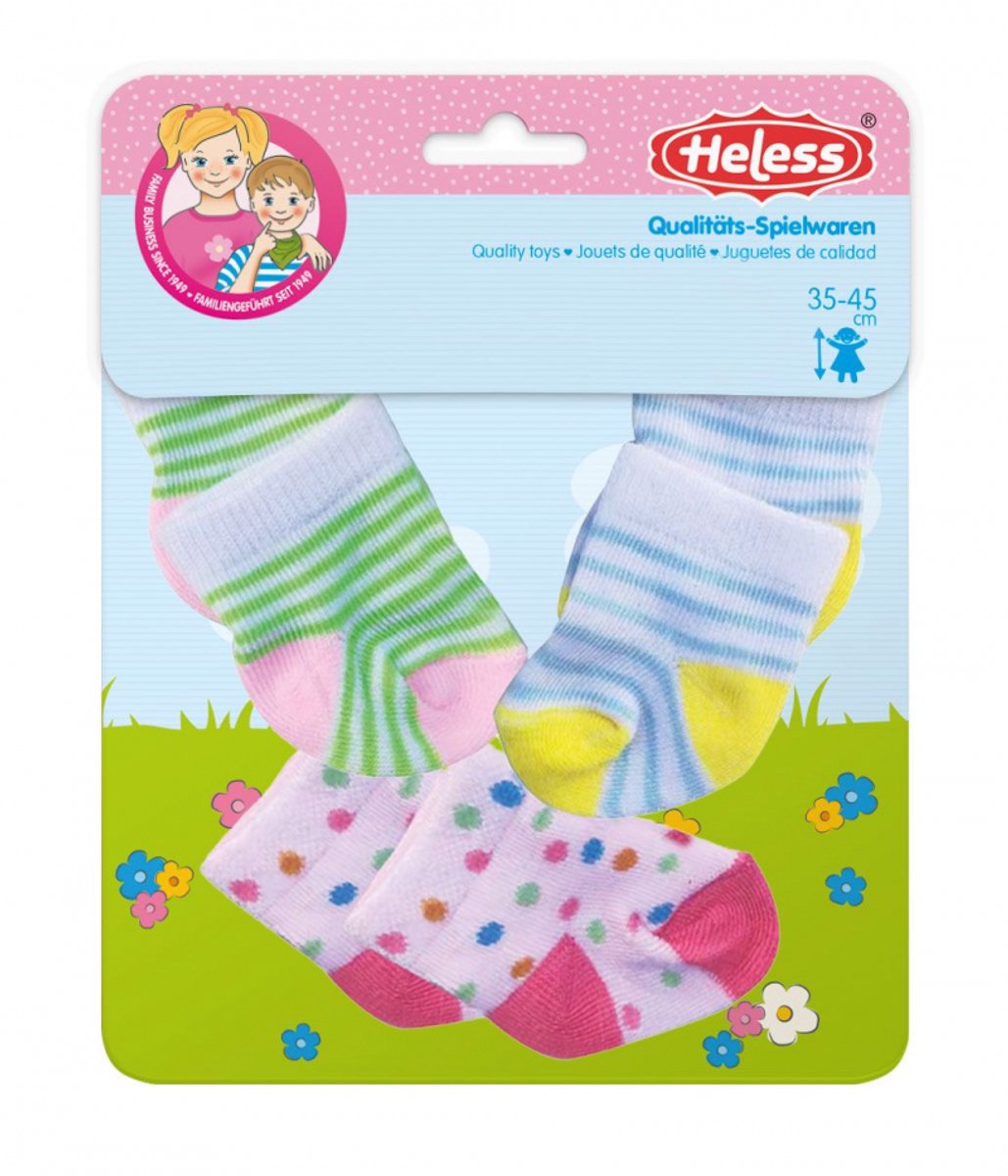 Heless Poppen sokkken 3 paar, 28-35 cm
