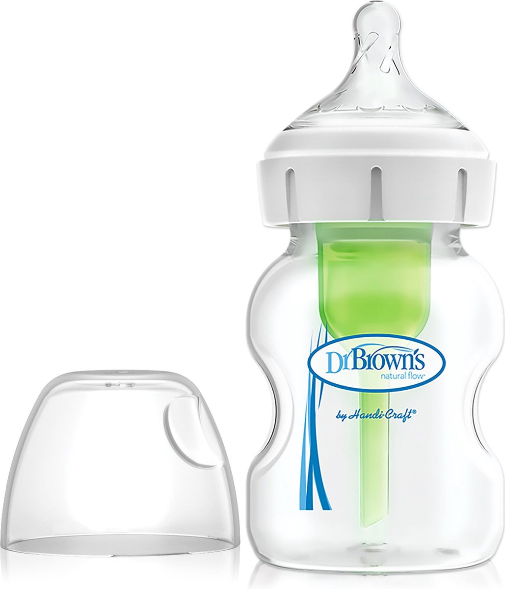 Dr. Brown's options+ anti-colic babyfles - brede halsfles - 150ml