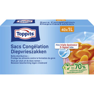 Melitta Toppits diepvrieszakjes 1,0ltr 40stuks