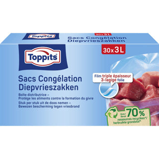Toppits diepvrieszakken 3ltr 30 stuks