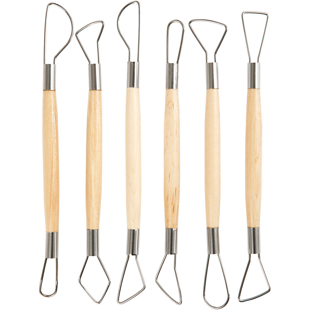 Creativ Company Https: www.cchobby.nl kleilusgereedschappen-ronde-kanten-l-20-cm-6-stuk-1-doos