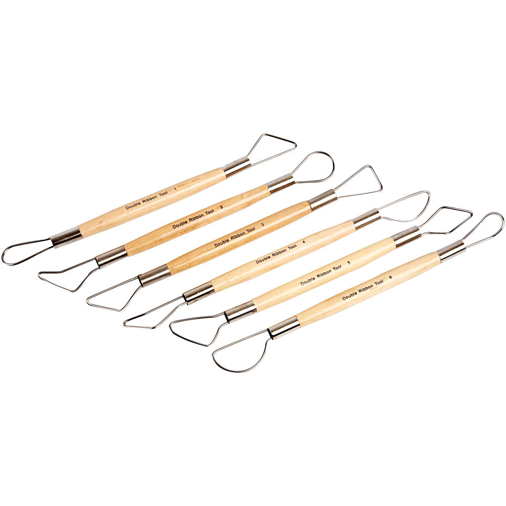 Creativ Company Https: www.cchobby.nl kleilusgereedschappen-ronde-kanten-l-20-cm-6-stuk-1-doos
