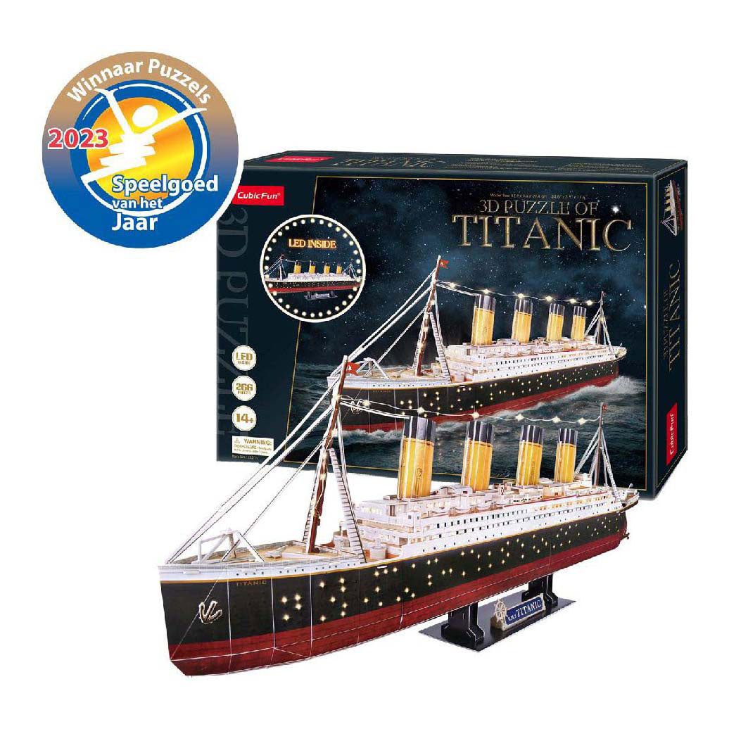 Cubic Fun 3d puzzel titanic met led verlichting - 266st.