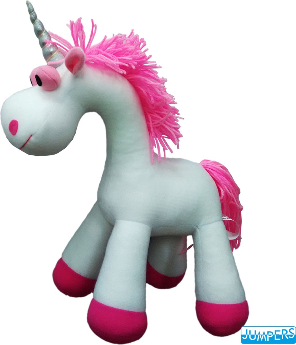 Jumpers Wiebeldier jumper eenhoorn - unicorn kleur: wit-roze