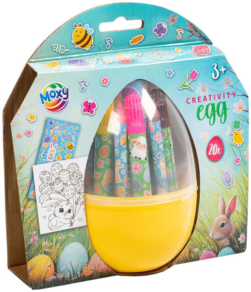 Creative Craft Group Set knutselen met pasen - incl. markers en krijtjes