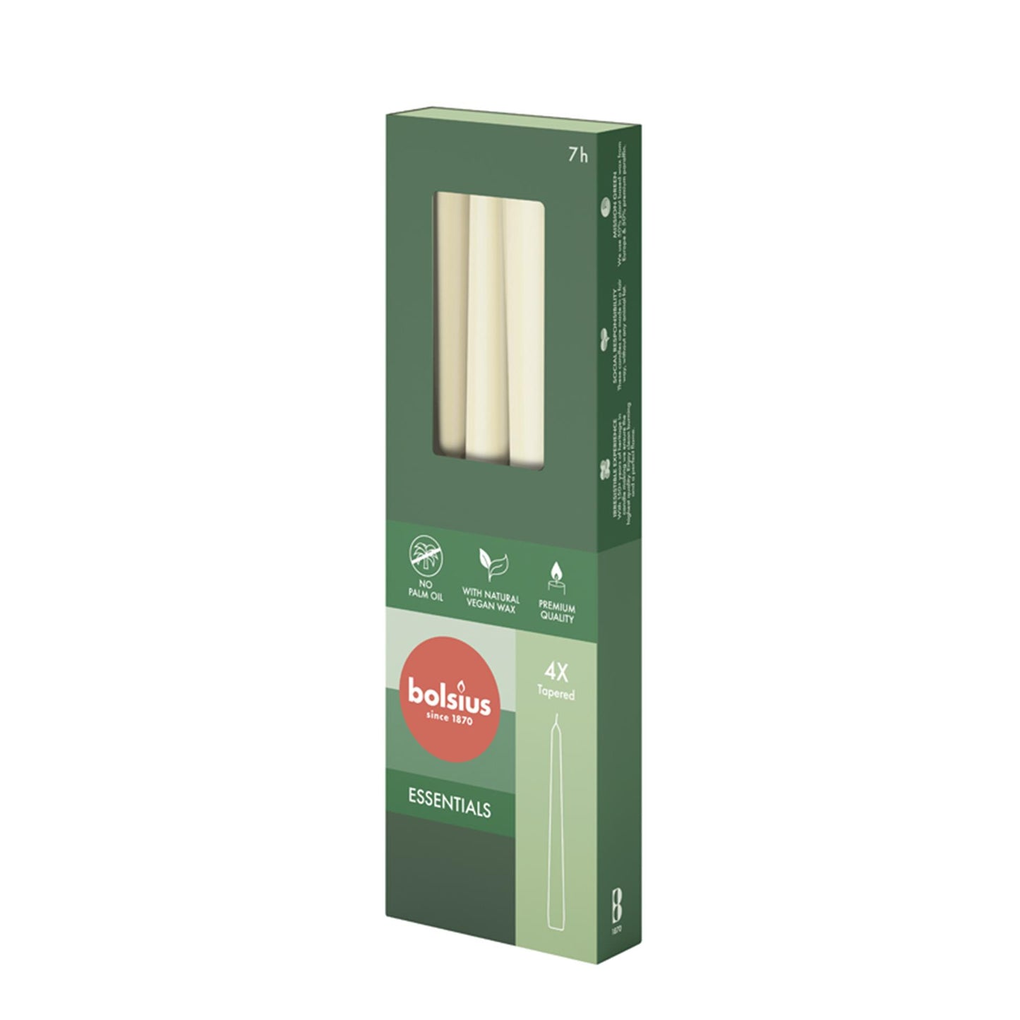 Bolsius gotische kaarsen soft pearl 4x
