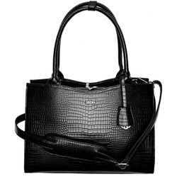 Dames Laptoptas SOCHA Croco Jet Zwart