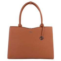Dames Laptoptas SOCHA Straight Line Cognac