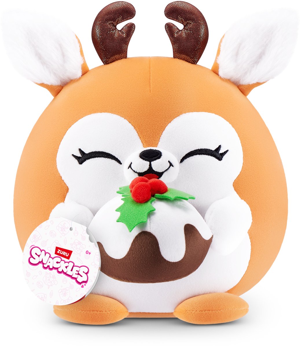SNACKLES kerstserie 2 knuffel van 20 cm (frosty)van zuru