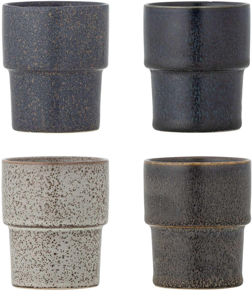 Bloomingville Mok aardewerk bruin ewan - set van 4