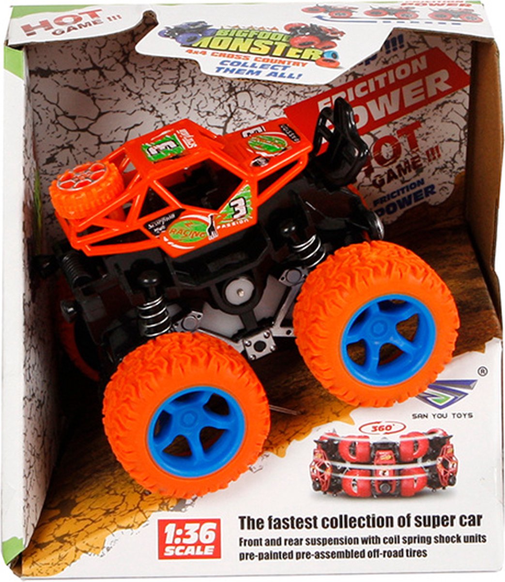 Toys Amsterdam monstertruck bigfoot junior 9 cm oranje