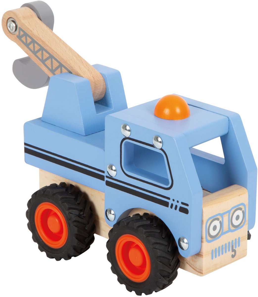 Small Foot - houten sleepwagen blauw
