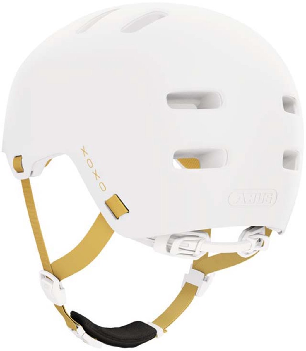 ABUS Fietshelm xoxo polar white m - 54-58 cm - wit - geschikt voor gebruik op elektrische fietsen - stadsfietsen - 400 g
