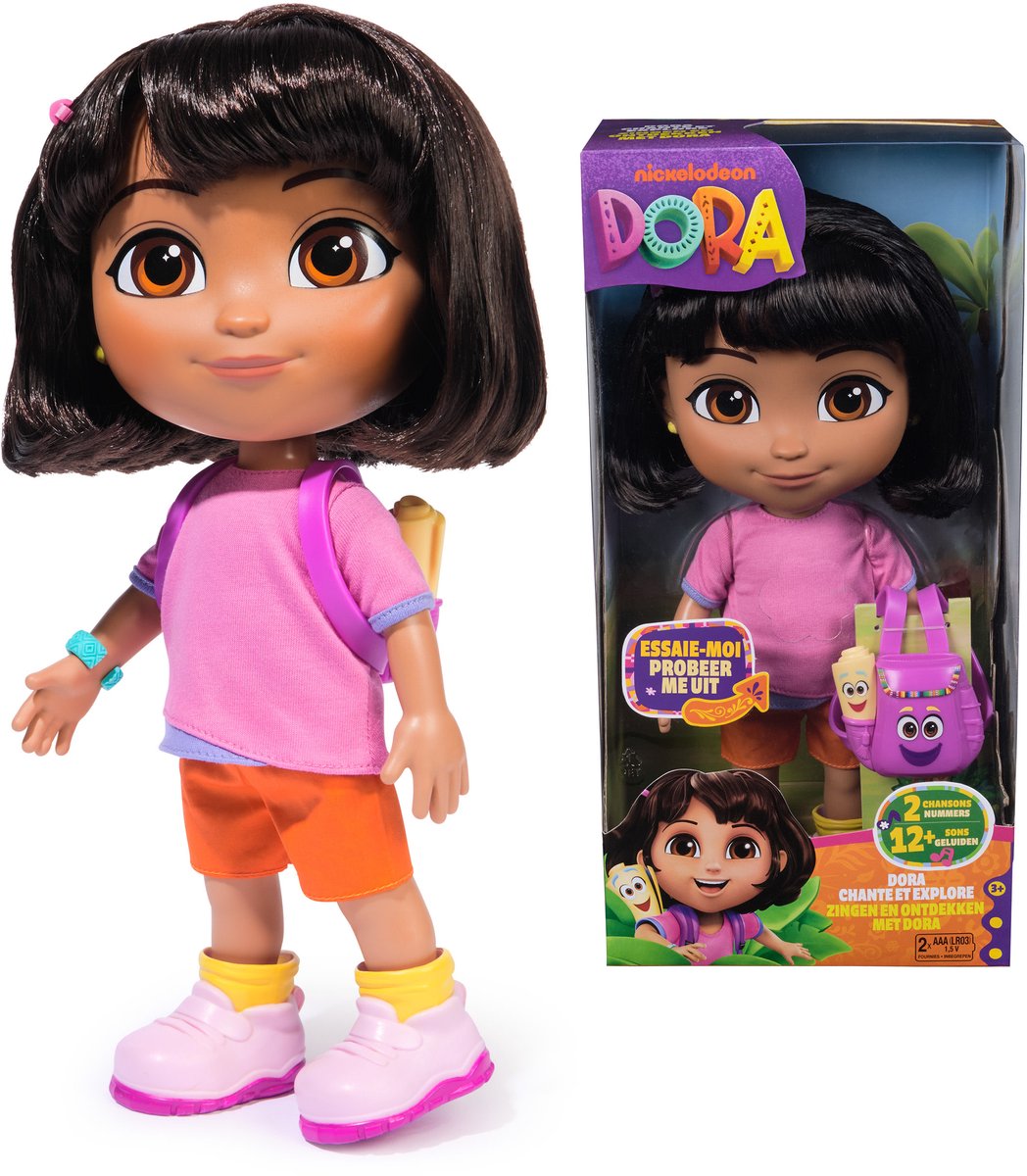 Dora De Explorer Dora - pop - 30 cm - met geluid