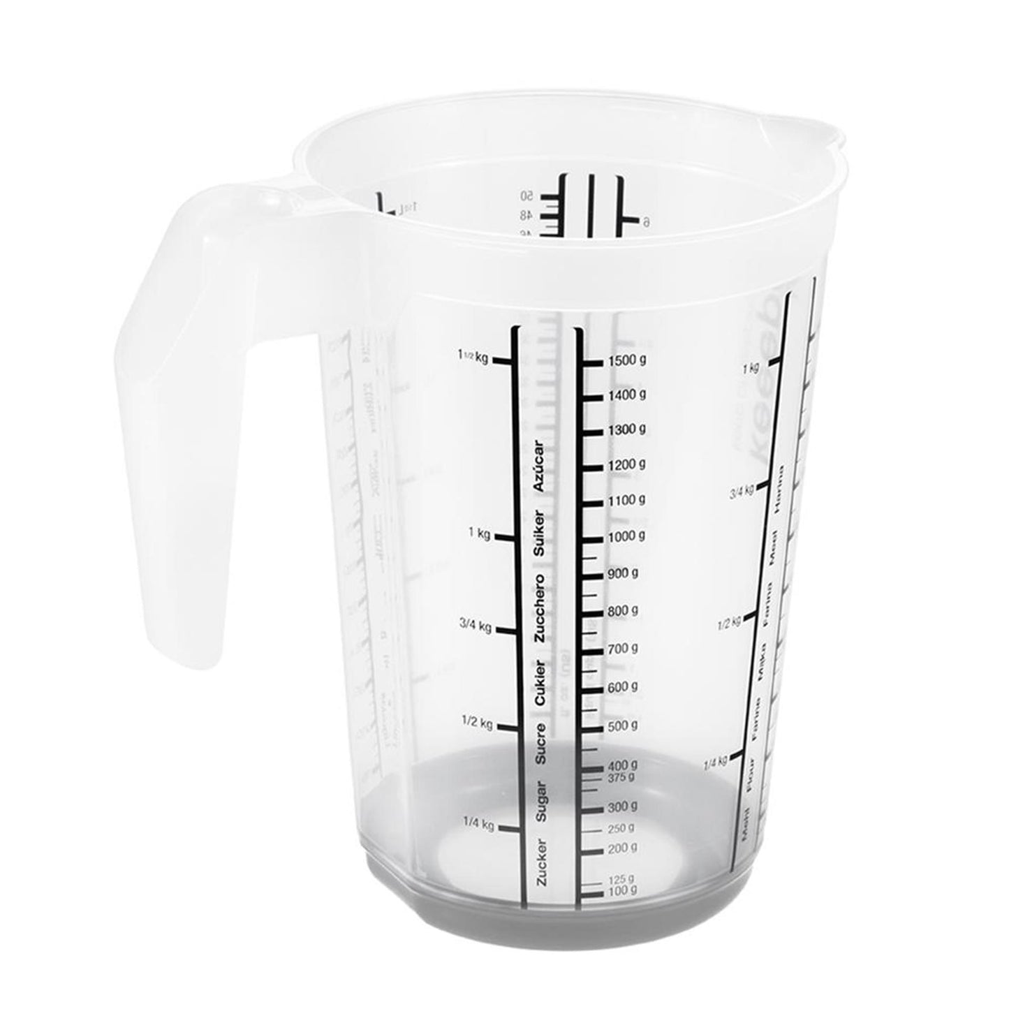 Keeeper maatbeker anti-slip 1,5l grijs