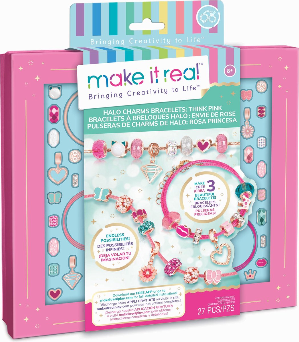 Make It Real - armbanden met stalenkrans bedels