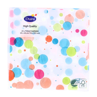 Duni servetten festive bubbles 24x24cm
