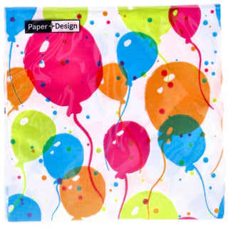 Duni servetten splash balloons 33x33cm
