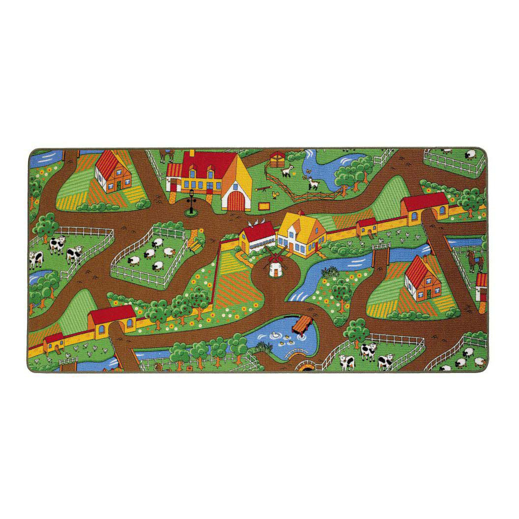 Paradiso Toys Speelkleed duoplay omkeerbaar stad en boerderij, 67x100cm