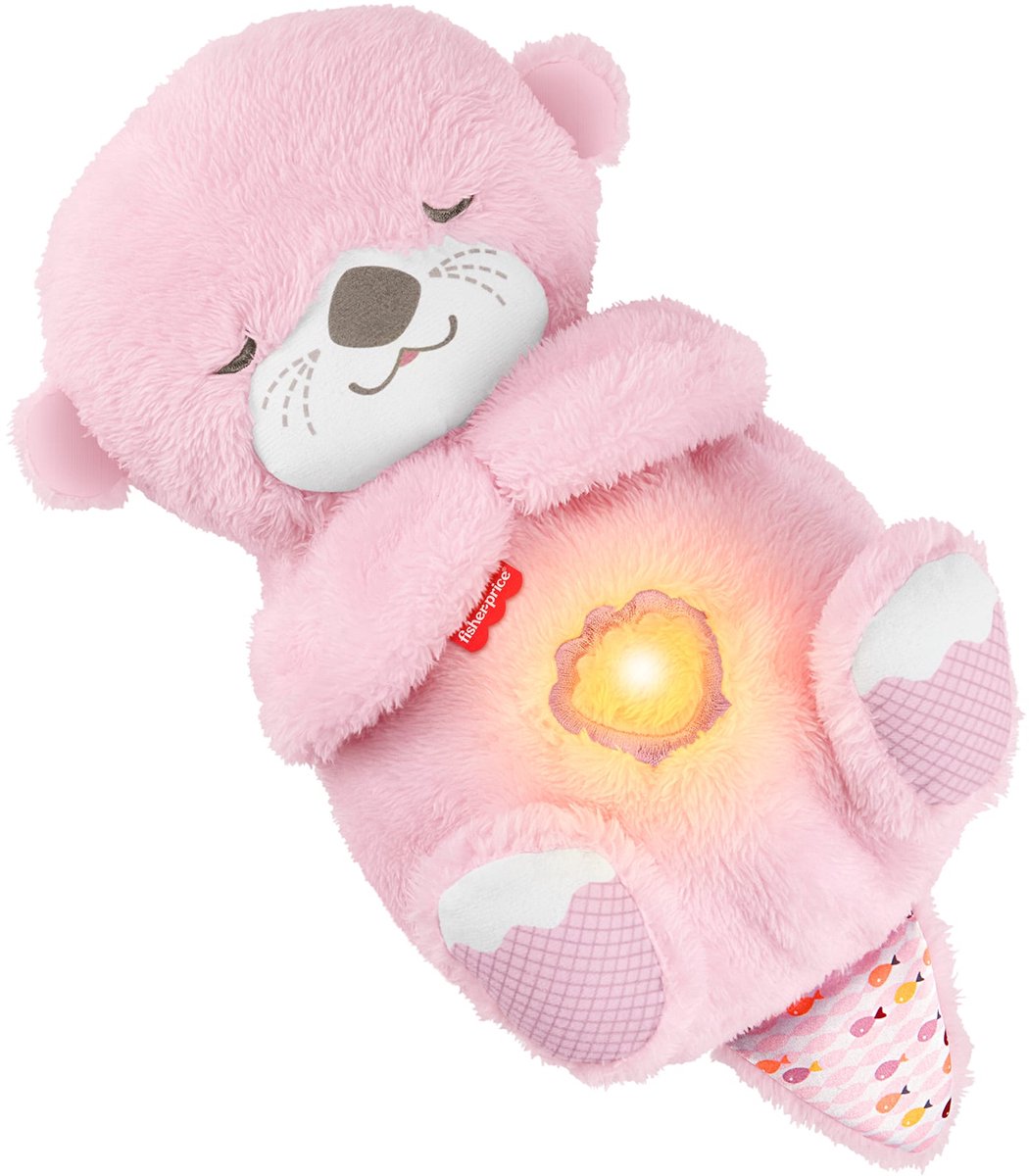 Fisher-Price bedtijd otter - roze pluchen babyspeelgoed
