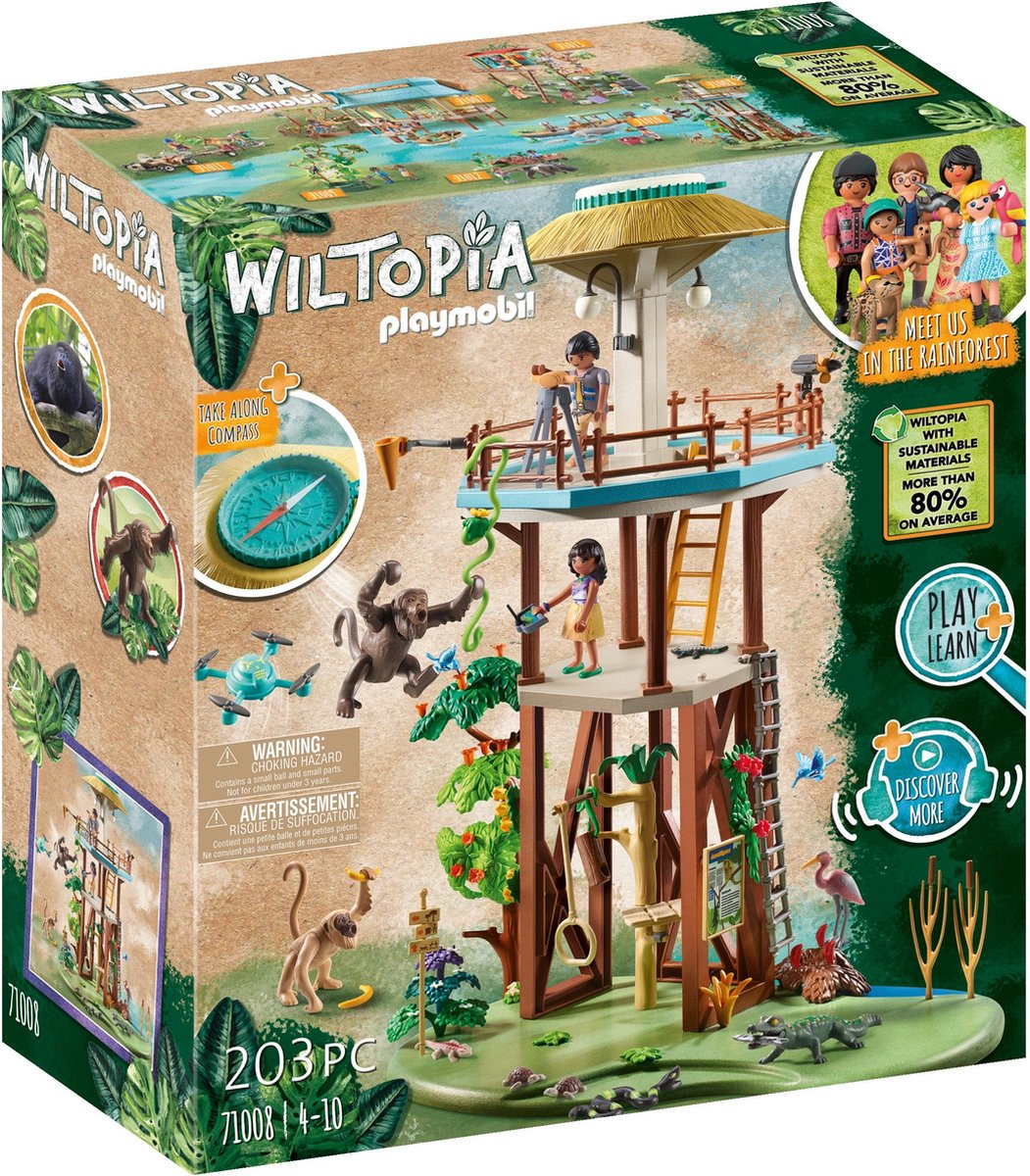 PLAYMOBIL wiltopia onderzoeksstation met kompas - 71008