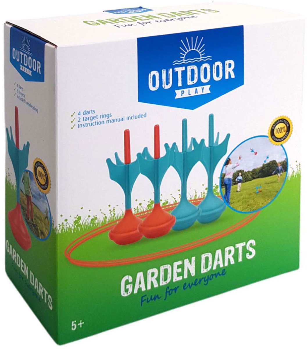 OUTDOOR PLAY - giant garden darts - gemaakt van duurzaam kunststof - geschikt voor alle leeftijden
