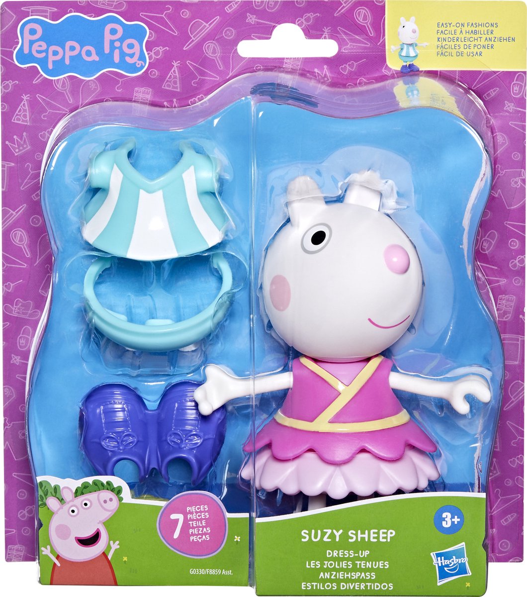 Hasbro Peppa pig suzy schaap leuke stijlen figuur blauw